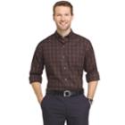 Men's Van Heusen Regular-fit Herringbone Stretch Button-down Shirt, Size: Xxl, Dark Brown