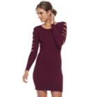 Women's Jennifer Lopez Cutout Sweater Dress, Size: Medium, Drk Purple