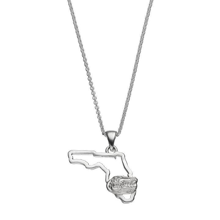 Dayna U Florida Gators Sterling Silver Pendant Necklace, Women's, Size: 18, Grey