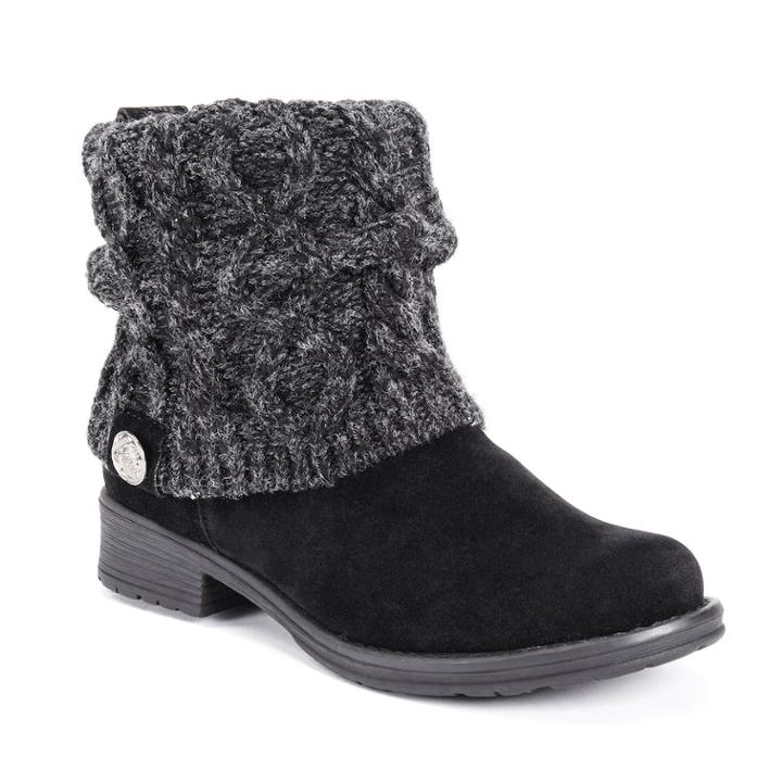 Muk Luks Patrice Women's Water-resistant Ankle Boots, Size: 9, Black