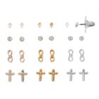 Lc Lauren Conrad Cross & Infinity Symbol Nickel Free Stud Earring Set, Women's, Multicolor