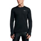 Men's Nike Miler Running Top, Size: Xxl, Grey (charcoal)