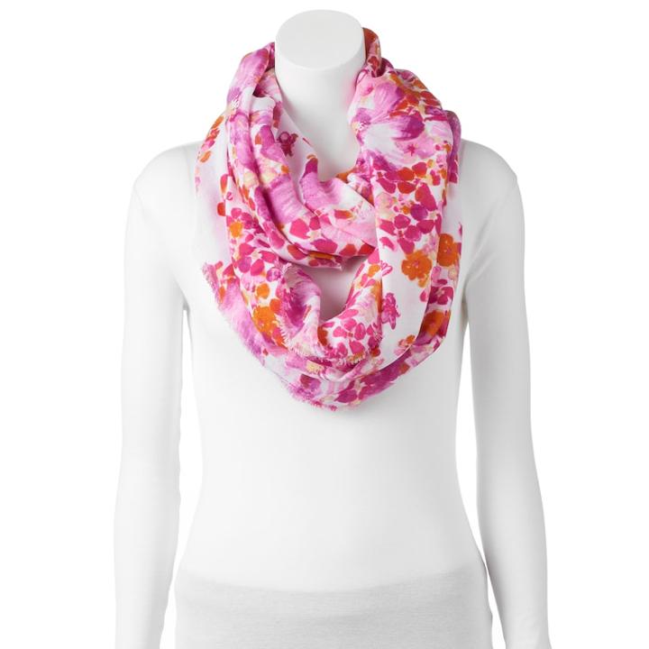 Love This Life Brushstroke Infinity Scarf, Women's, Purple