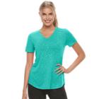 Women's Tek Gear&reg; Easy Burnout V-neck Yoga Tee, Size: Large, Med Green