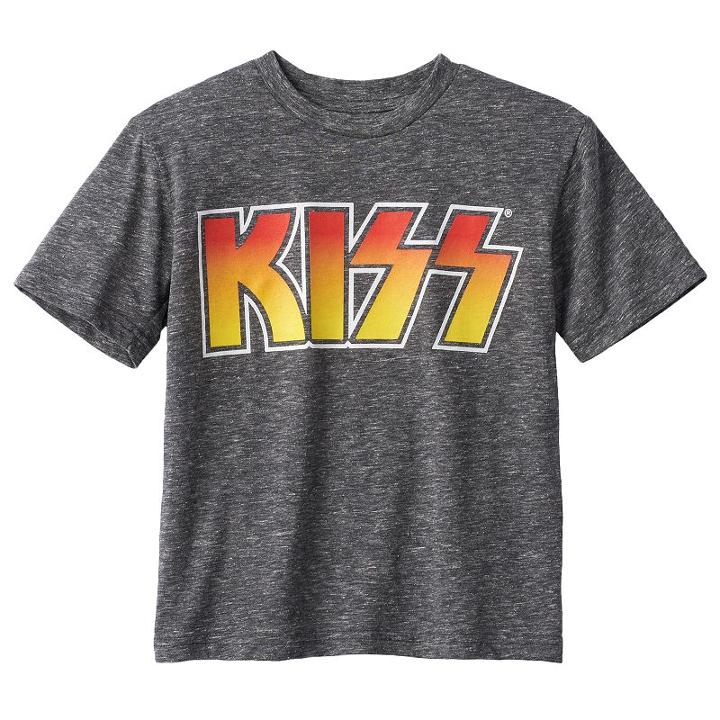 Boys 4-7 Kiss Graphic Band Tee, Boy's, Size: S (4), Black