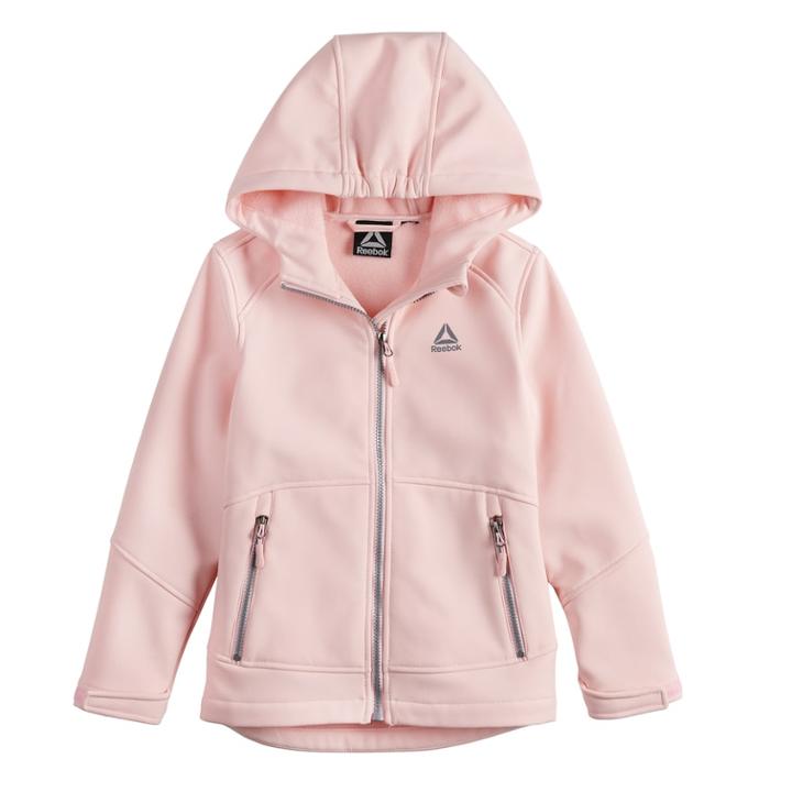 Girls 7-16 Reebok Softshell Midweight Fleece-lined Jacket, Size: 7-8, Light Pink