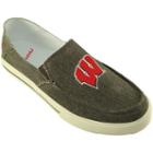 Men's Wisconsin Badgers Drifter Slip-on Shoes, Size: 8, Brown