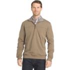 Men's Van Heusen Flex Classic-fit Stretch Fleece Quarter-zip Pullover, Size: Large, Med Brown
