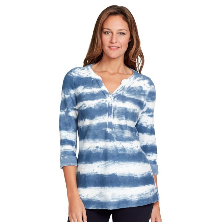Women's Gloria Vanderbilt Tie-dyed Tee, Size: Small, Brt Blue