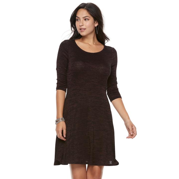 Women's Apt. 9&reg; Pleated Fit & Flare Dress, Size: Small, Red
