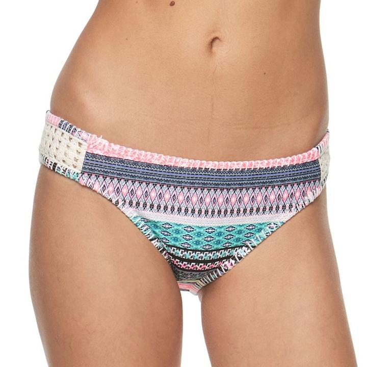 Mix & Match Crochet Hipster Bikini Bottoms, Size: Large, Med Orange