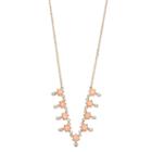 Lc Lauren Conrad Pink Crackle Stone Necklace, Women's, Light Pink