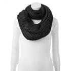 Keds Cable-knit Metallic Infinity Scarf, Women's, Black