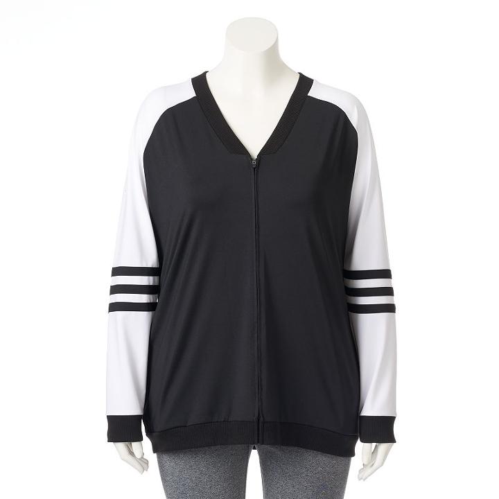 Plus Size Wild Majesty Varsity Bomber Jacket, Women's, Size: 3xl, Grey Other