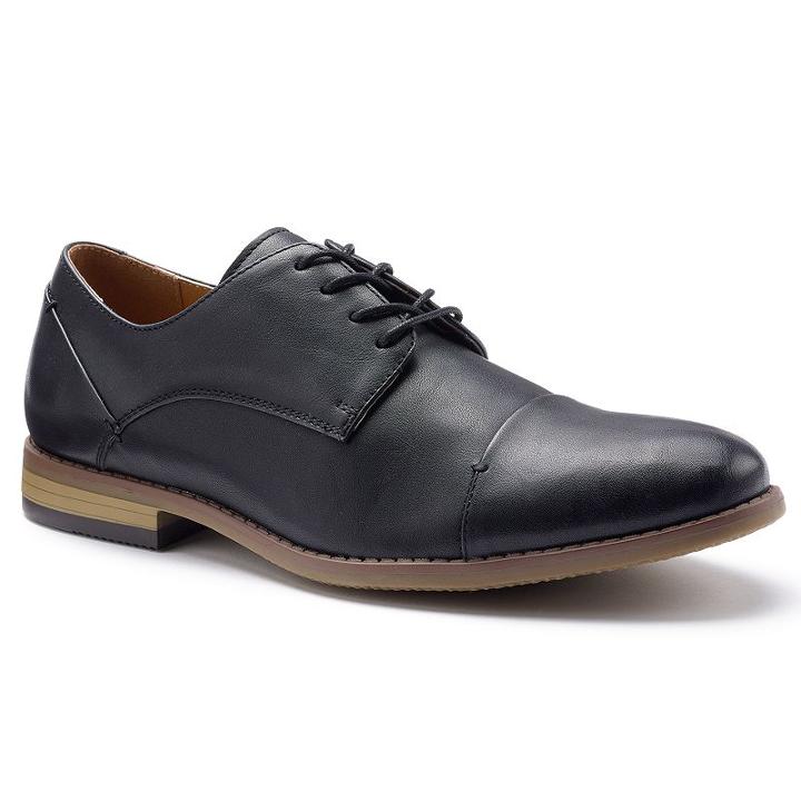 Sonoma Goods For Life&trade; Brendan Men's Oxford Shoes, Size: 11, Black