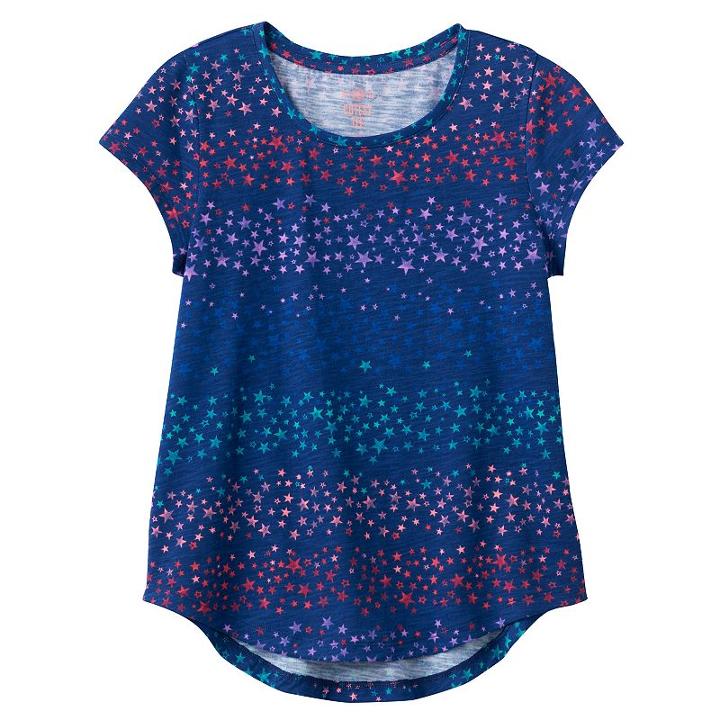 Girls 7-16 & Plus Size So&reg; Short Sleeve Curve Hem Tee, Girl's, Size: 10, Blue
