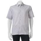 Men's Havanera Solid Embroidered Classic-fit Linen-blend Button-down Shirt, Size: Xxl, Med Grey