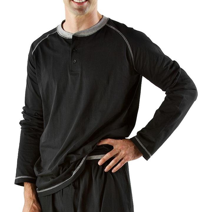 Big & Tall Residence Solid Henley, Men's, Size: 2xlt, Black