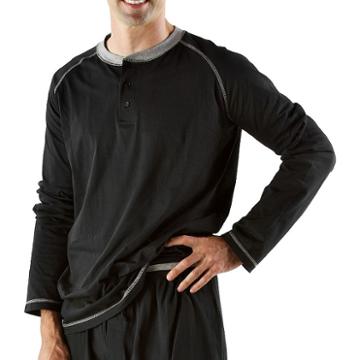 Big & Tall Residence Solid Henley, Men's, Size: 2xlt, Black