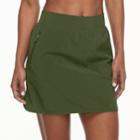 Women's Tek Gear&reg; Woven Zipper Pocket Skort, Size: Small, Dark Green