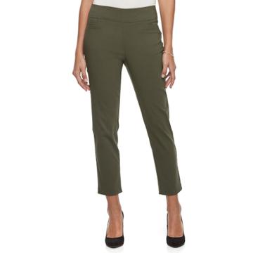 Women's Studio 253 Stretch Ankle Pants, Size: Xl, Med Green