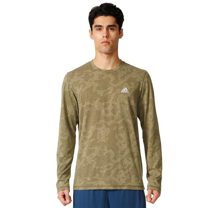 Men's Adidas Camouflage Burnout Tee, Size: Medium, Dark Green