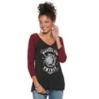 Juniors' Waiting For Friday Raglan Tee, Teens, Size: Large, Grey (charcoal)