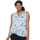 Juniors' Plus Size So&reg; Strappy Tank, Teens, Size: 2xl, Blue (navy)