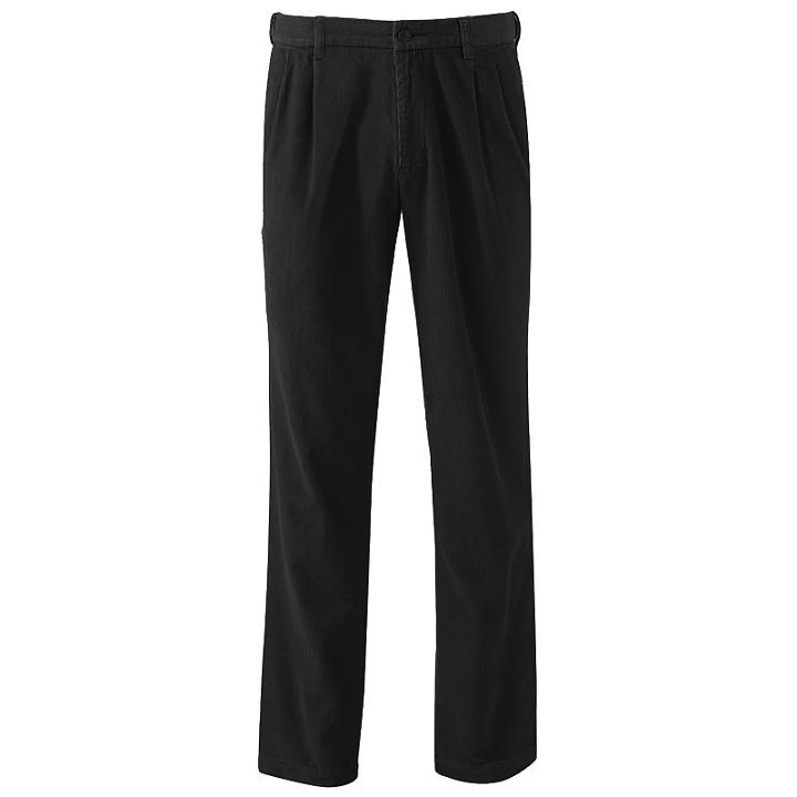 Men's Croft & Barrow&reg; Classic-fit Pleated Corduroy Pants, Size: 34x36, Black