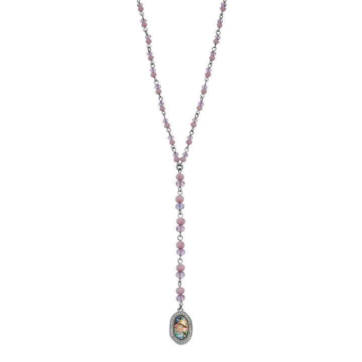 Simply Vera Vera Wang Simulated Abalone Y Necklace, Women's, Multicolor