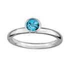 Stacks And Stones Sterling Silver Blue Topaz Stack Ring, Women's, Size: 10