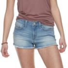 Juniors' So&reg; Low-rise Frayed Hem Shorts, Teens, Size: 11, Brt Blue