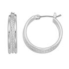 Napier Rope Hoop Earrings, Women's, Silver