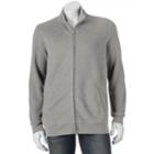Men's Croft & Barrow Fleece Full-zip Sweatshirt, Size: Large, Dark Grey
