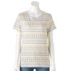 Women's Croft & Barrow&reg; Essential Crewneck Tee, Size: Small, Lt Orange