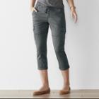 Women's Sonoma Goods For Life&trade; Utility Capris, Size: 6, Grey