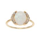 Lc Lauren Conrad Simulated Opal Halo Ring, Women's, Size: 7, White