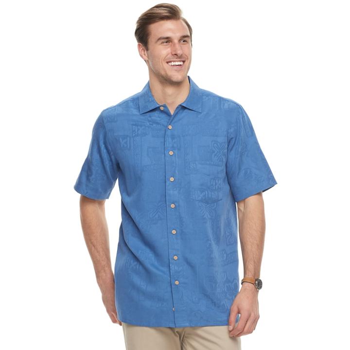 Big & Tall Men's Batik Bay Classic-fit Jacquard Button-down Shirt, Size: 3xl Tall, Brt Purple