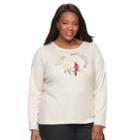 Plus Size Croft & Barrow&reg; Holiday Spirit Tee, Women's, Size: 2xl, Lt Beige