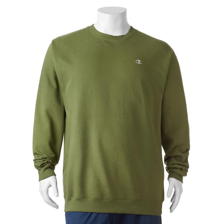Big & Tall Champion Fleece Crewneck Sweatshirt, Men's, Size: 5xb, Green Oth