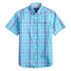 Boys 4-20 Chaps Lee Plaid Button-down Shirt, Size: 14-16, Blue (navy)