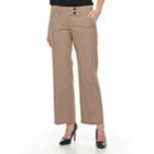 Petite Apt. 9&reg; Modern Fit Wide-leg Dress Pants, Women's, Size: 10 Petite, Beig/green (beig/khaki)