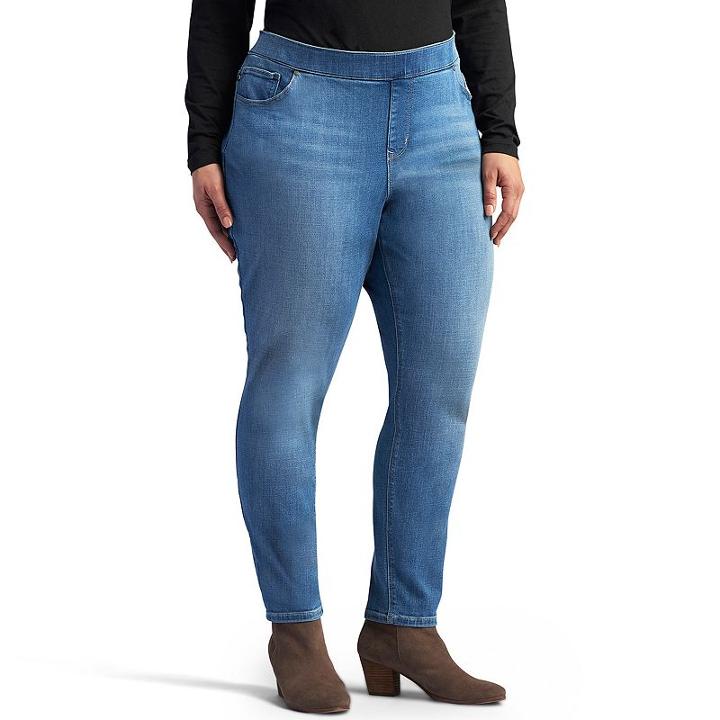 Plus Size Lee Harmony Dream Jean Jegging, Women's, Size: 18 - Regular, Dark Blue
