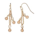 Lc Lauren Conrad Faceted Pink Stone Chain Nickel Free Linear Earrings, Women's