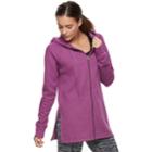 Women's Tek Gear&reg; Simple Full-zip Fleece Hoodie, Size: Medium, Med Purple