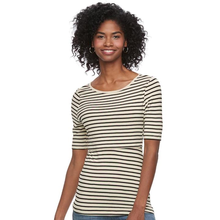 Maternity A:glow Empire Popover Nursing Top, Women's, Size: S-mat, White