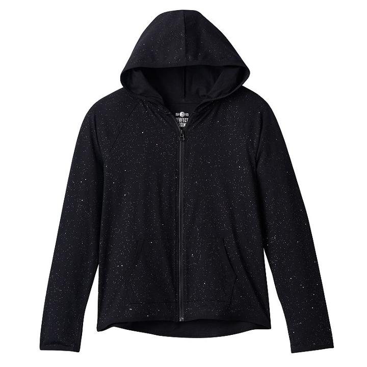 Girls 7-16 & Plus Size So&reg; Core Zip-up Hoodie, Girl's, Size: 14 1/2, Black