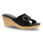Tuscany By Easy Street Conca Women's Wedge Sandals, Size: 7.5 Ww, Black