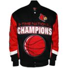 Men's Franchise Club Louisville Cardinals Commemorative Twill Jacket, Size: Xl, Black