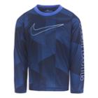 Boys 4-7 Nike Abstract Dri-fit Long Sleeve Top, Size: 6, Med Blue